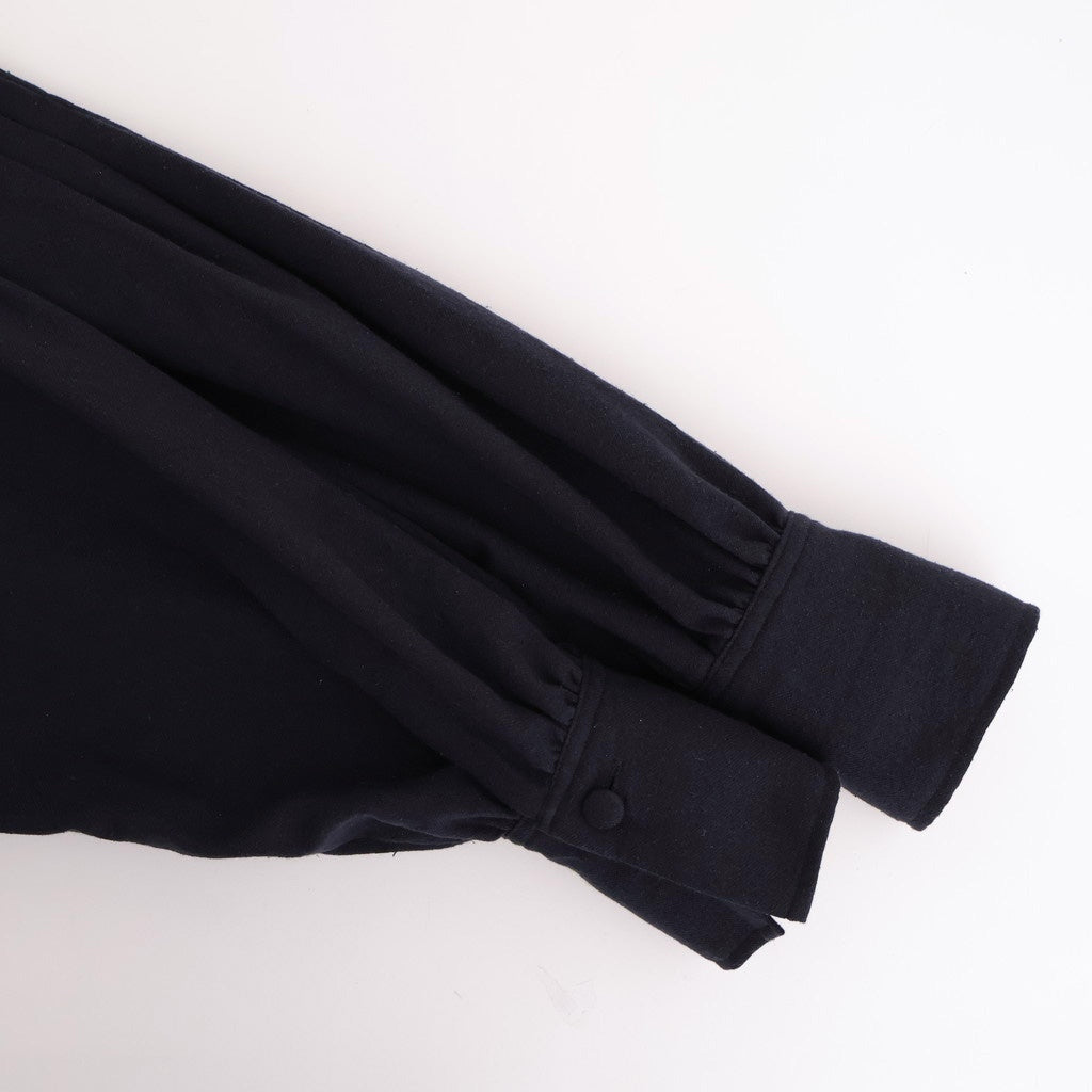 冬の肖像 Square Neck tucked dress #black [TLF-126-op006-cst]