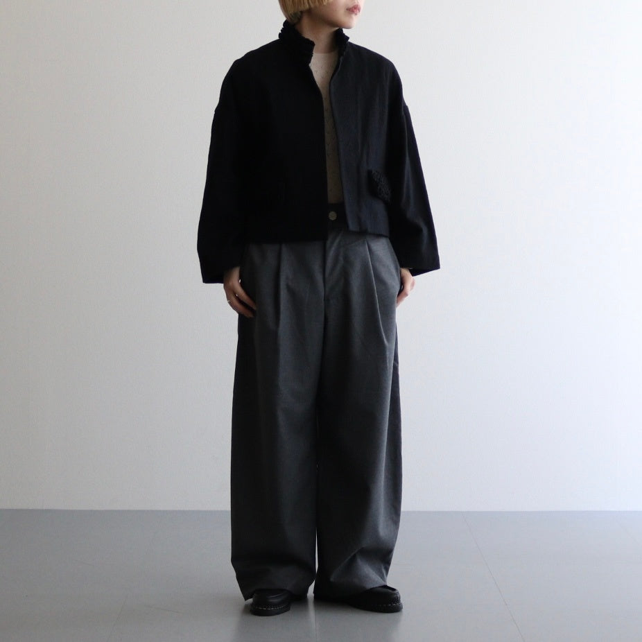 HW wide trousers #Grey [242505]