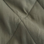 PADDED BANGALORE SILK PLAIN FRONT BUTTON SHORT COAT #4750 OLV (DK.OLIVE) [NMDS25582]
