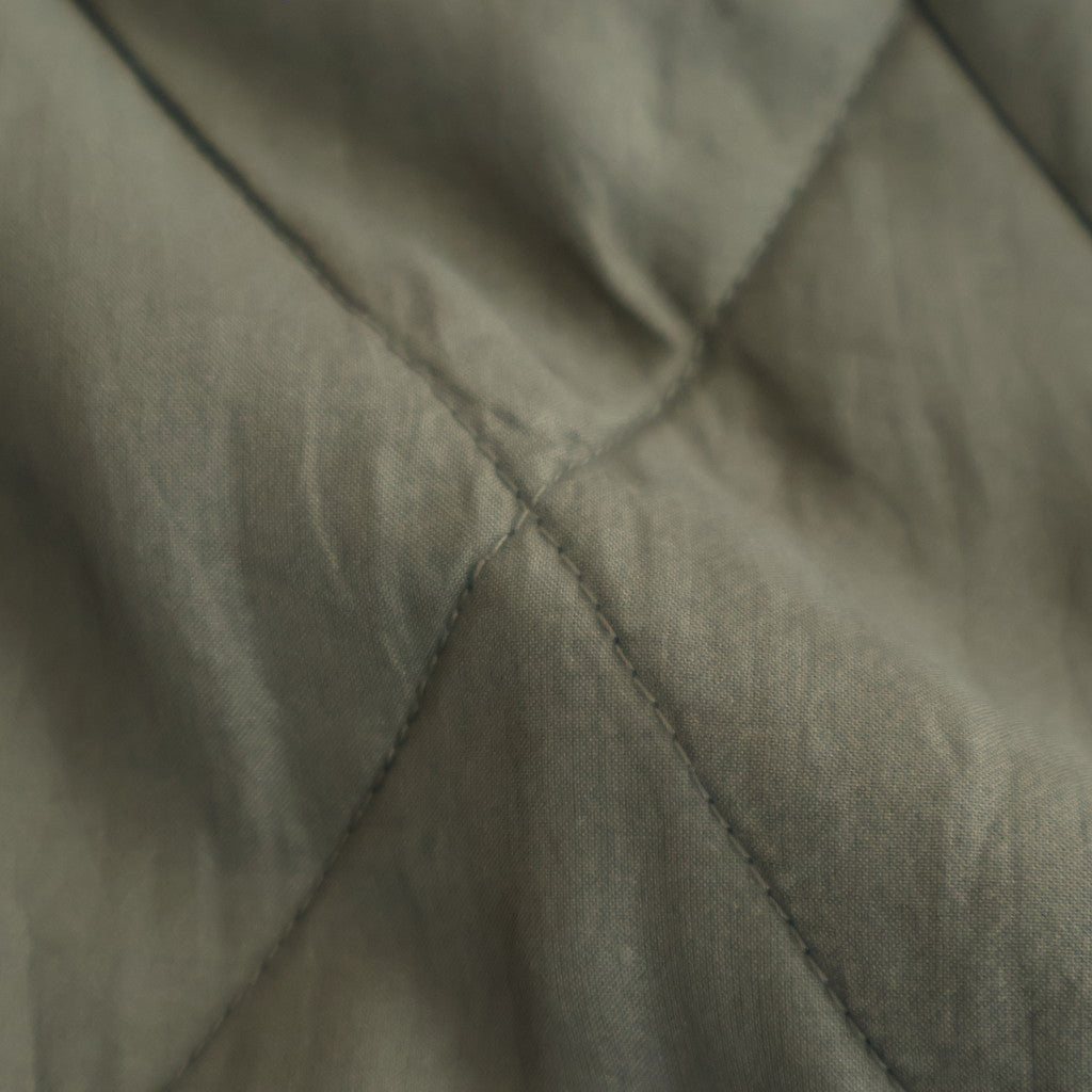 PADDED BANGALORE SILK PLAIN FRONT BUTTON SHORT COAT #4750 OLV (DK.OLIVE) [NMDS25582]