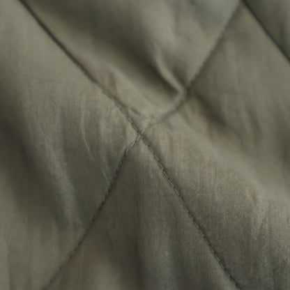 PADDED BANGALORE SILK PLAIN FRONT BUTTON SHORT COAT #4750 OLV (DK.OLIVE) [NMDS25582]