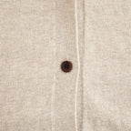 14GG PLAIN STITCH COTTON/NYLON/SILK V-NECK CARDIGAN #8200 LT.BEIGE [NNSL26503]