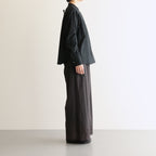 80s VOILE PLAIN WITH CUT WORK LACE EASY PANTS #9900 BLACK [INSL23224]