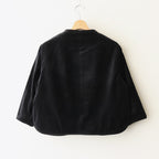BROWN BEARS VELVET OVERLAP JACKET #Black [no.7214]