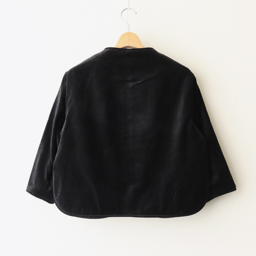 BROWN BEARS VELVET OVERLAP JACKET #Black [no.7214]