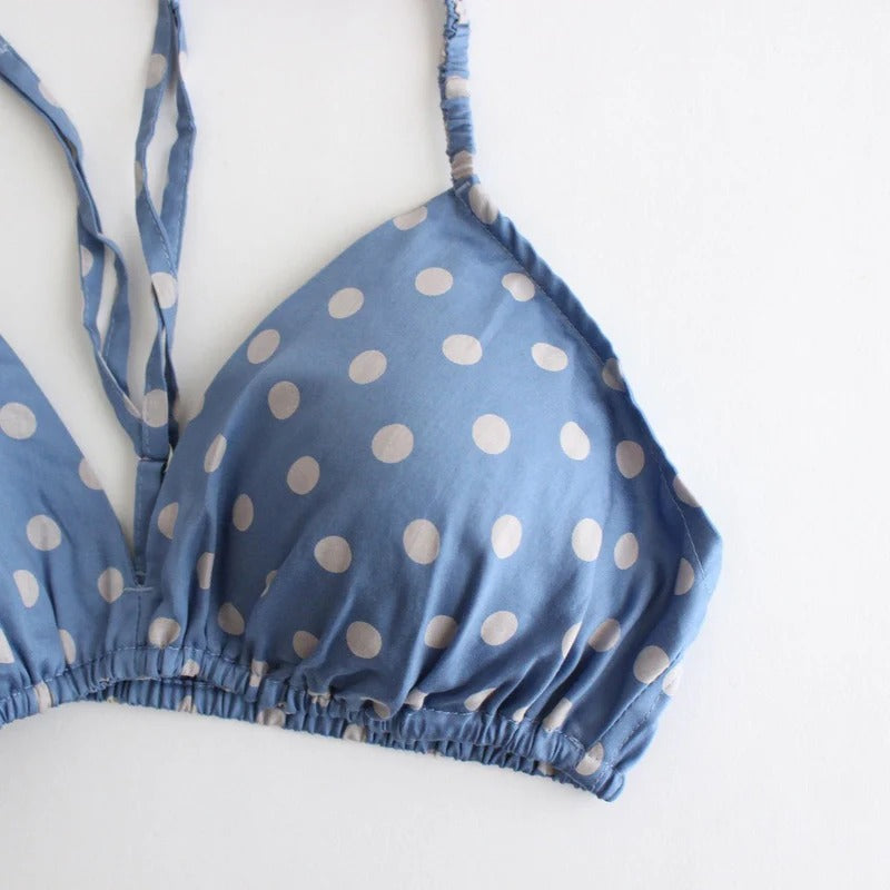 BRA & PANTS #NO.16 BLUE × GREY