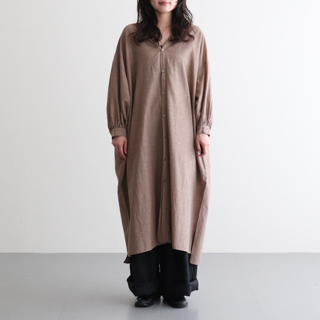 コットンキュプラリネン ガウンOP #021 モカ [TS260OP069]