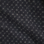 MINI CORDUROY CROSSHATCH PRINT GATHERED SKIRT #3991 NVY (NAVY/IVORY) [NSL26585]