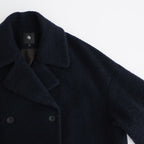 RECYCLE BOA WOOL DOUBLE OVER COAT #3900 NAVY [JNMDS2451]