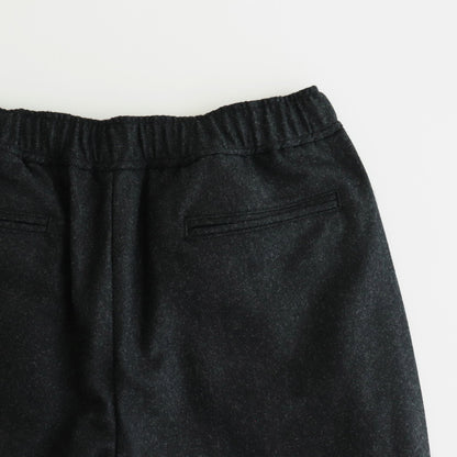 WOOL FLANNEL EASY WIDE PANTS #9800 CHARCOAL [GNMDS2052WF]