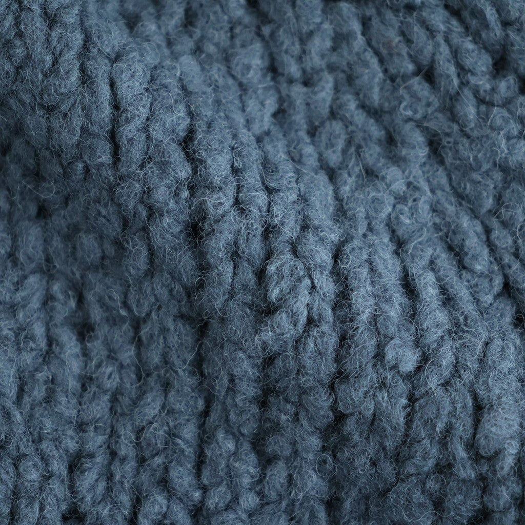 british super down slub felt yarn hand-knit cardigan #dark teal [WXFL-UW127]