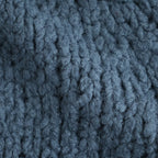 british super down slub felt yarn hand-knit cardigan #dark teal [WXFL-UW127]
