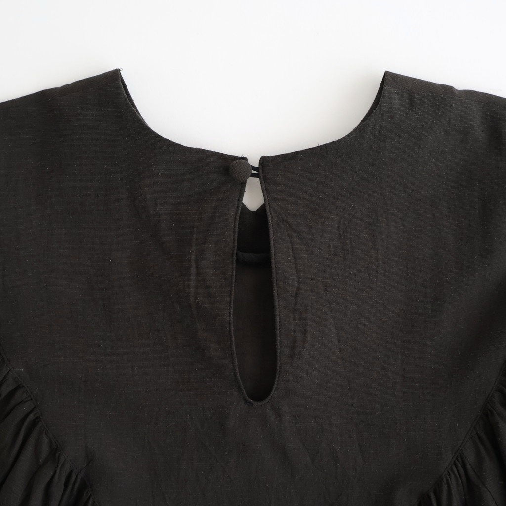うすれかけた記憶 Embroidered yoke dress #black [TLF-226-OP009-csl]