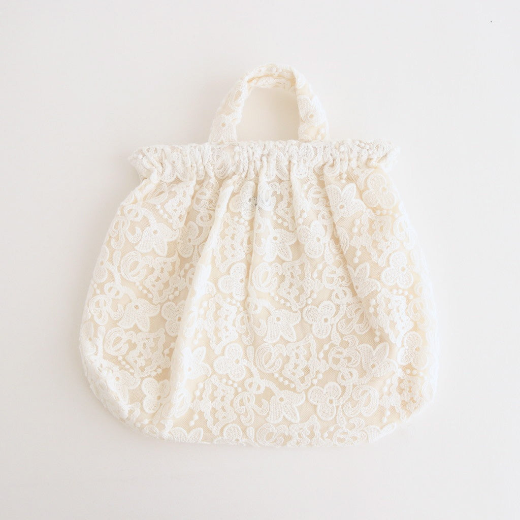 CROWN MOTIF LACE BAG #White [no.7532]