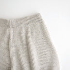 woolen cotton & silk nep wool tweed-knit pants #grayge tweed [WXFL-UW126]