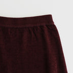 ex.superfine lambs wool & rayon mole skirt #burgundy [WVFL-UW110]
