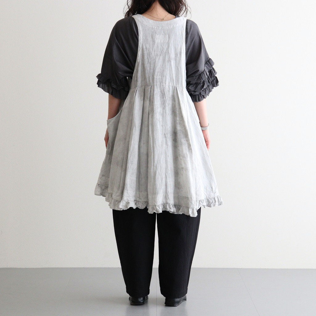 雲のウツロイ：Cache-coeur tunic #white powder×ink [11261-07507]