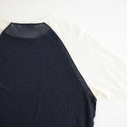 cashmere & supima cotton gauze jersey baseball Tee #navy [WXFL-UW105]