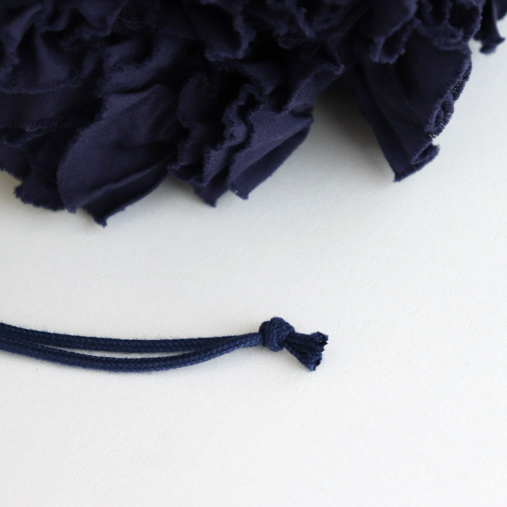 G.D FRILL POM POM FLOWER BAG #navy [no.6862]