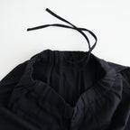 WOOL SERGE 2TUCK TAPERED EASY PANTS #9900 BLACK [GNMDS2501WS]
