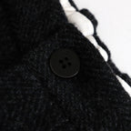 Bishu original wool herringbone tuck pants #black herringbone [TS243PT099]