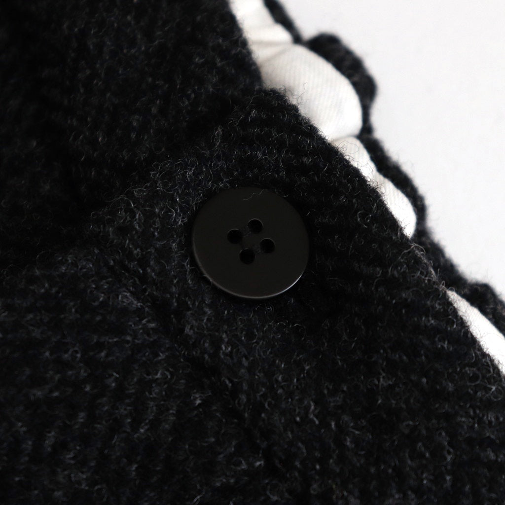Bishu original wool herringbone tuck pants #black herringbone [TS243PT099]