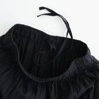80s COTTON VOILE LACE GATHERED SKIRT #9900 BLACK [NSL26093]