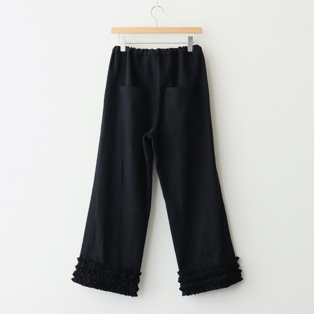 FRILL DECORATION PANTS #Black × Black [no.7132]