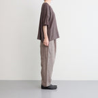 VOILE TULLE LACE S/SL SMOCK WITH COTTON VOILE #9700 CHARCOAL [NSL25051]