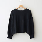 存在すること：Gathered sleeves sweater #black [13243-13109]