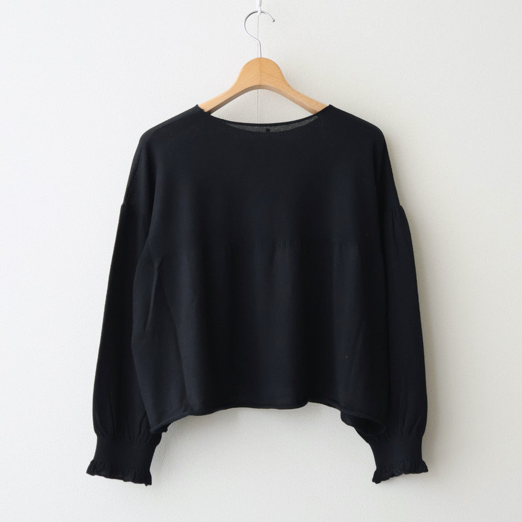 存在すること：Gathered sleeves sweater #black [13243-13109]