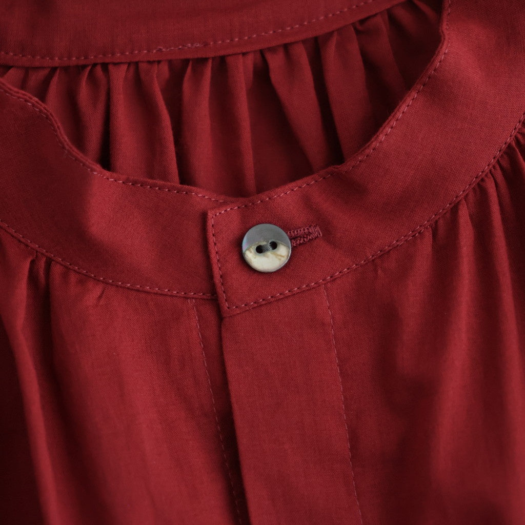 沈黙の音色 Flared blouse #Bordeaux [26F-SH001-CL]