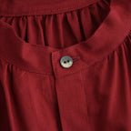 沈黙の音色 Flared blouse #Bordeaux [26F-SH001-CL]