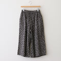 COTTON SLUB SMALL FLOWER PRINT WIDE EASY PANTS #9982 BLK (BLACK x BEIGE PRINT) [NSL25575]