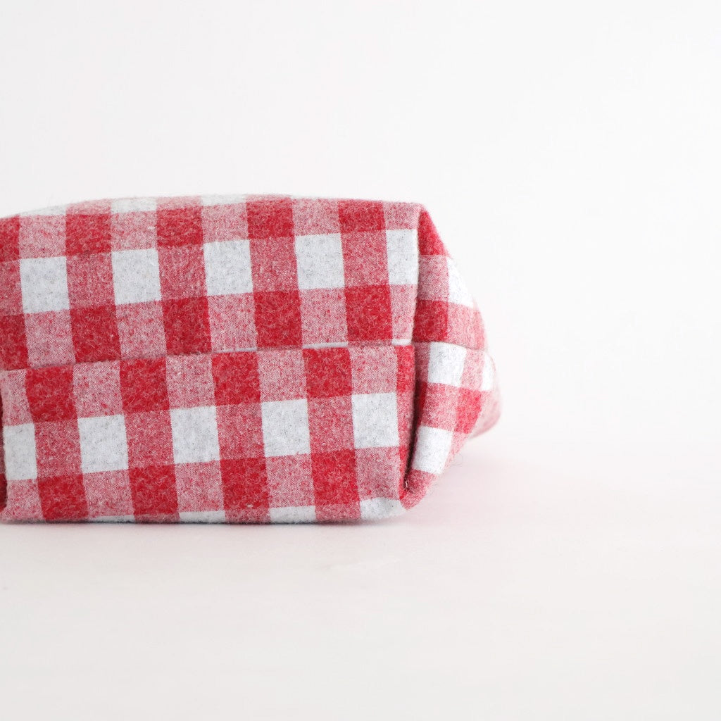 BAGUETTE TOTE MINI NEEDLE PUNCH #GINGHAM RED [TMB-2381H]