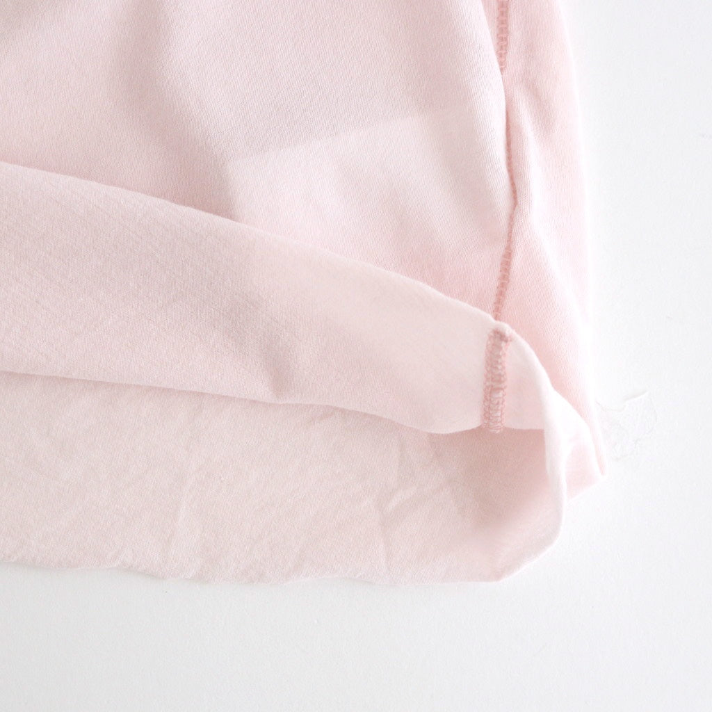 high twist cotton sheer jersey turtle-neck Tee #light pink [WVFL-UW104]