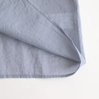 80s COTTON VOILE PLAIN BANDED COLLAR FRENCH/SL PINTUCK SHIRT #3300 SAX BLUE [NSL25042]
