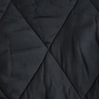 BANGALORE SILK PLAIN PADDED C-NECK SHORT COAT #9900 BLACK [NMDS26551]