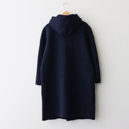 WOOL FELT KNIT DUFFLE COAT #Navy [no.7116]