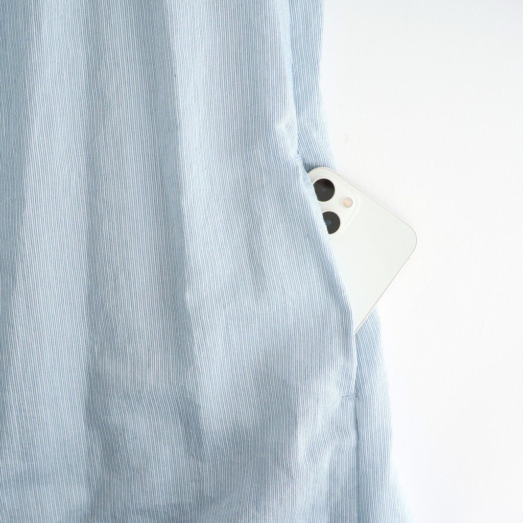 C/S P.S. GATHER SMOCK DRESS #Sax [no.8050]