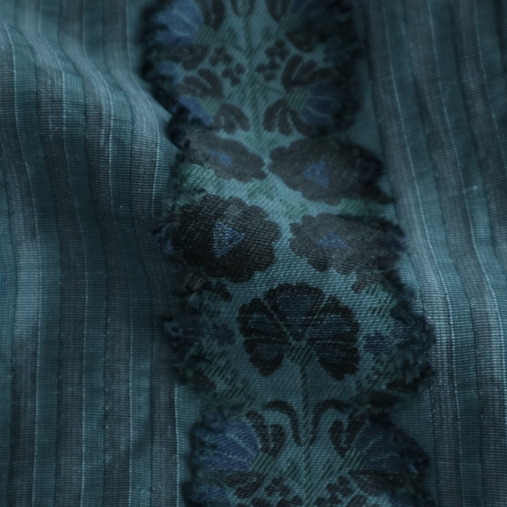 一瞬の花：Gathered blouse #abyssal blue [11261-10307]