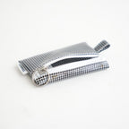 FLAT POUCH MINI #GINGHAM SMALL BLACK [TMB-2352A]