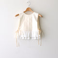 薄氷の汀 Tucked kraplap vest #ecru [TLF-125-ac001-tp]