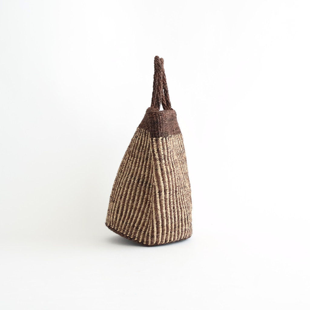STRIPE SISAL BAG #8981 BROWN/NATURAL [ANSL2501]