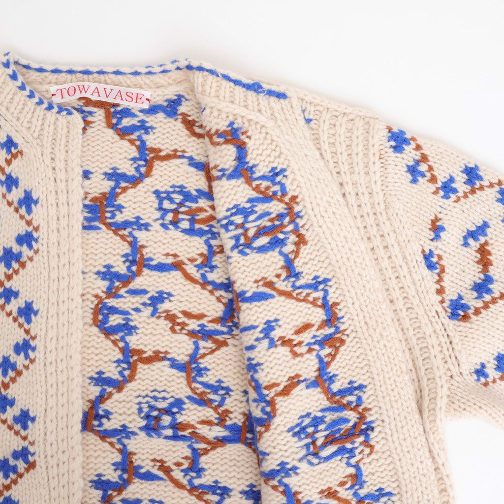 Panier de fleurs cardigan #blue [mdm02-12]