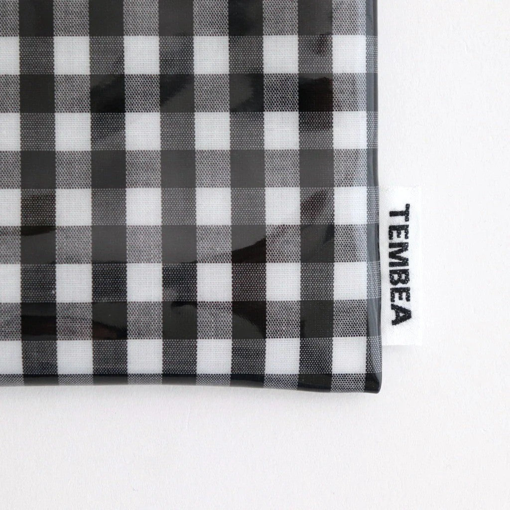 FLAT POUCH MEDIUM #GINGHAM BLACK [TMB-2565H]