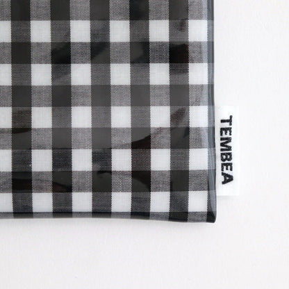 FLAT POUCH MEDIUM #GINGHAM BLACK [TMB-2565H]