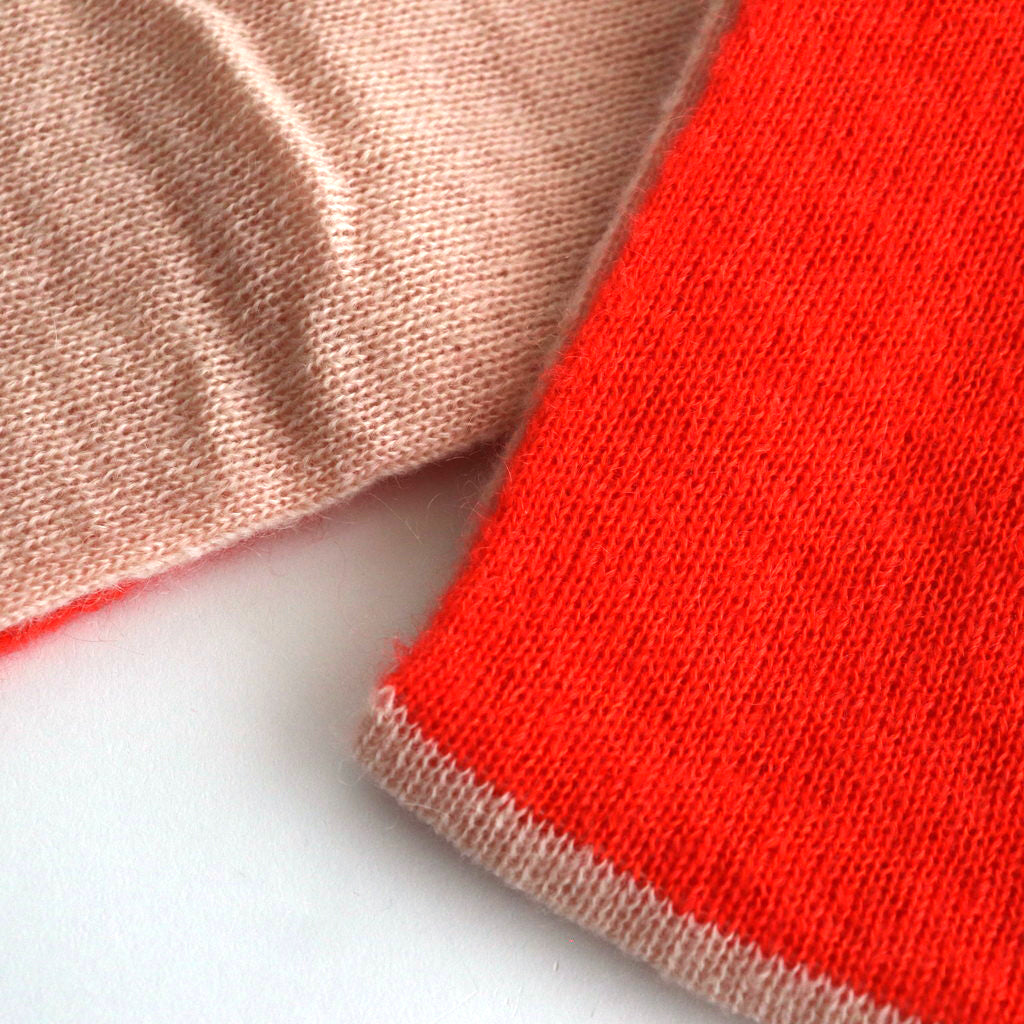 MUFFLER MOHAIR #PINK/ORANGE [TMB-GNT5]