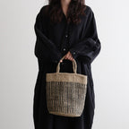 STRIPE SISAL BAG #8199 NATURAL/BLACK [ANSL2501]