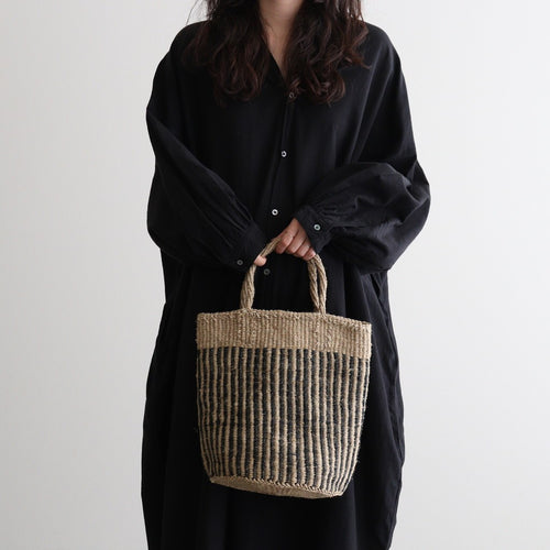 STRIPE SISAL BAG #8199 NATURAL/BLACK [ANSL2501]